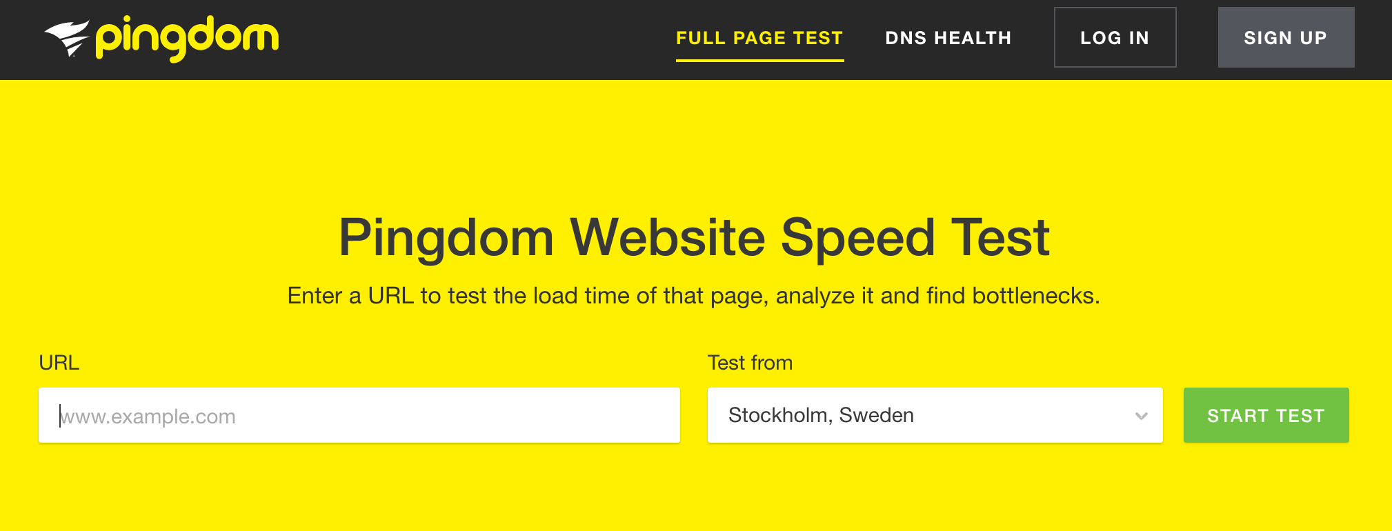 Pingdom page speed