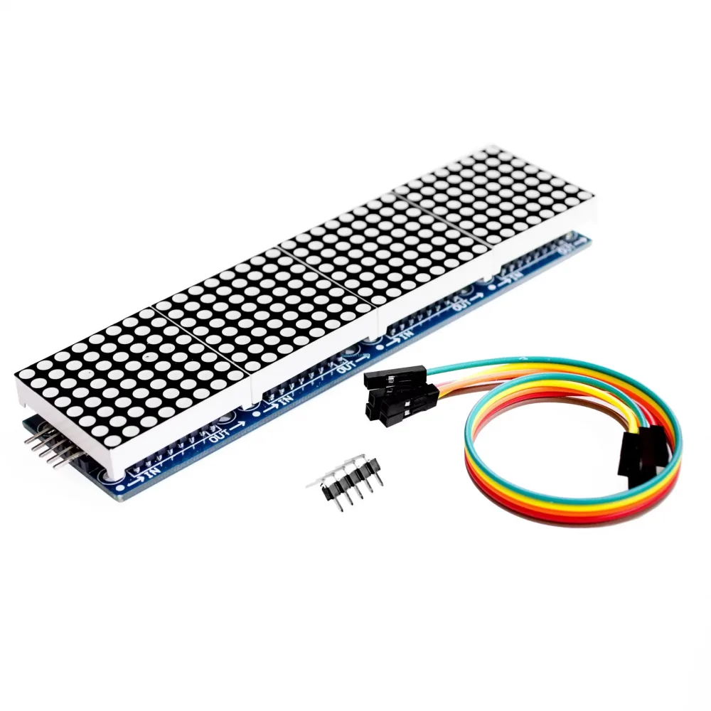 MAX7219 sürücülü 4-lü 8×8 dot matrix LED Ekran